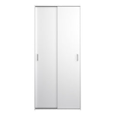 Space Wardrobe with 2 Sliding Doors in White