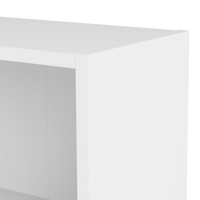 Basic Low Wide Bookcase (2 Shelves) in White