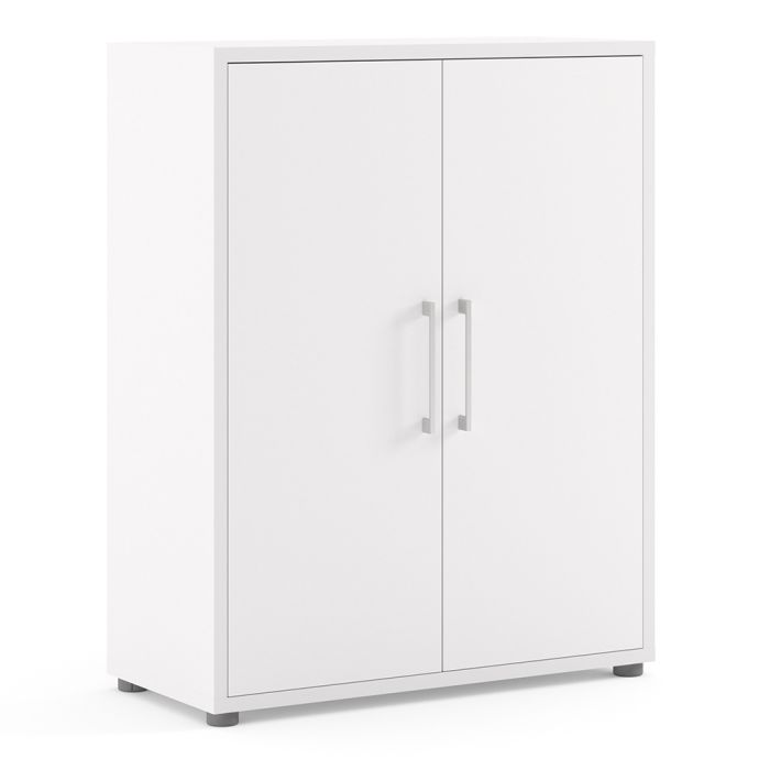 Prima Bookcase 2 Shelves with 2 Doors in White