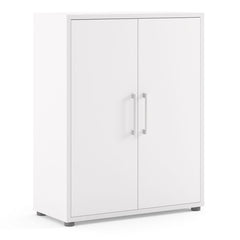 Prima Bookcase 2 Shelves with 2 Doors in White