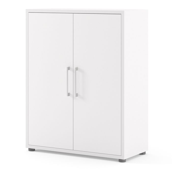 Prima Bookcase 2 Shelves with 2 Doors in White