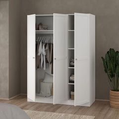 Brande Wardrobe with 3 Frame Doors in White