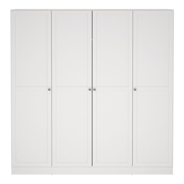 Brande Wardrobe with 4 Frame Doors in White