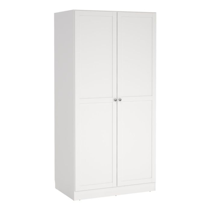 Brande Wardrobe with 2 Frame Doors in White