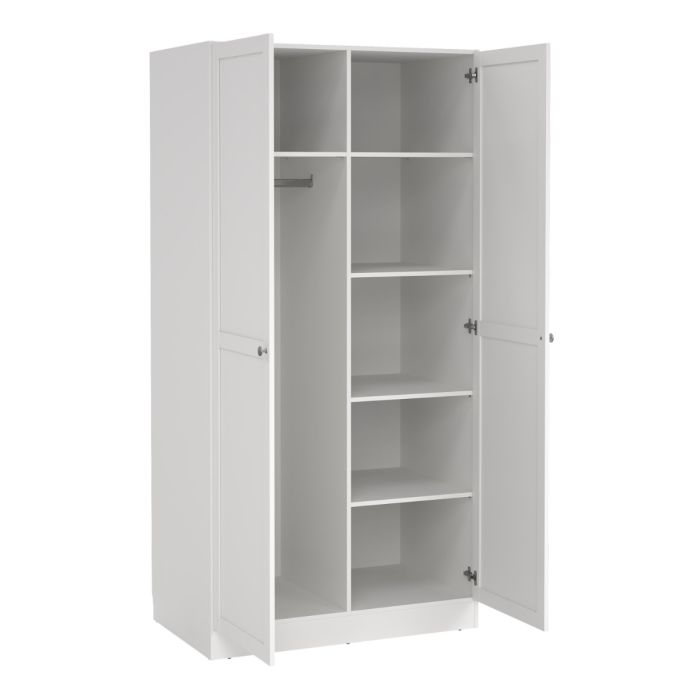 Brande Wardrobe with 2 Frame Doors in White