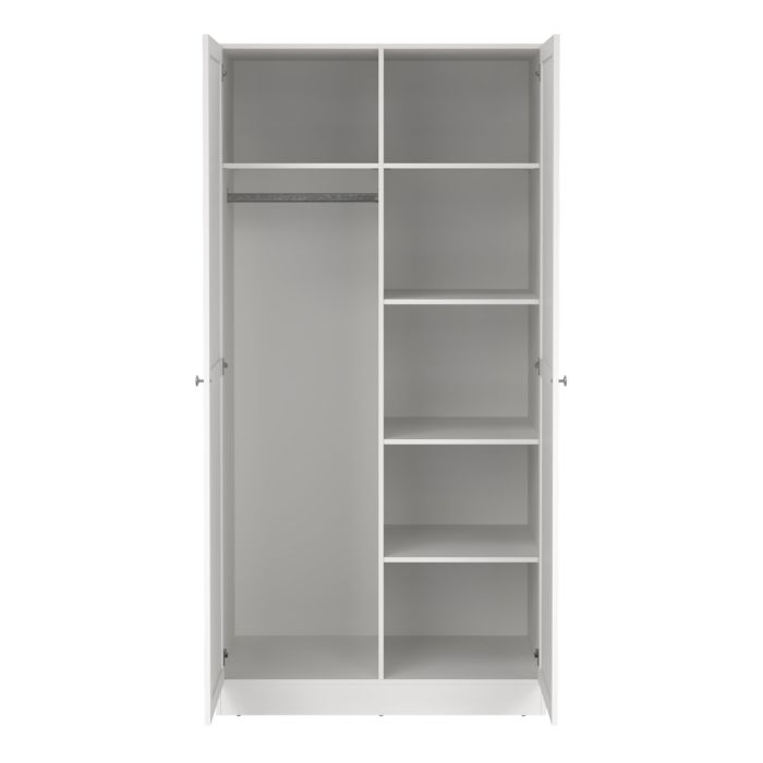 Brande Wardrobe with 2 Frame Doors in White