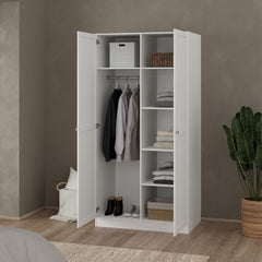 Brande Wardrobe with 2 Frame Doors in White