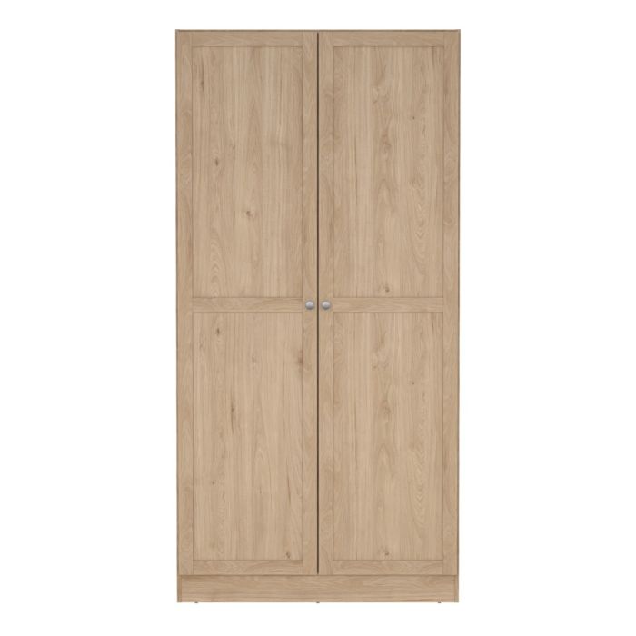 Brande Wardrobe with 2 Frame Doors in Jackson Hickory