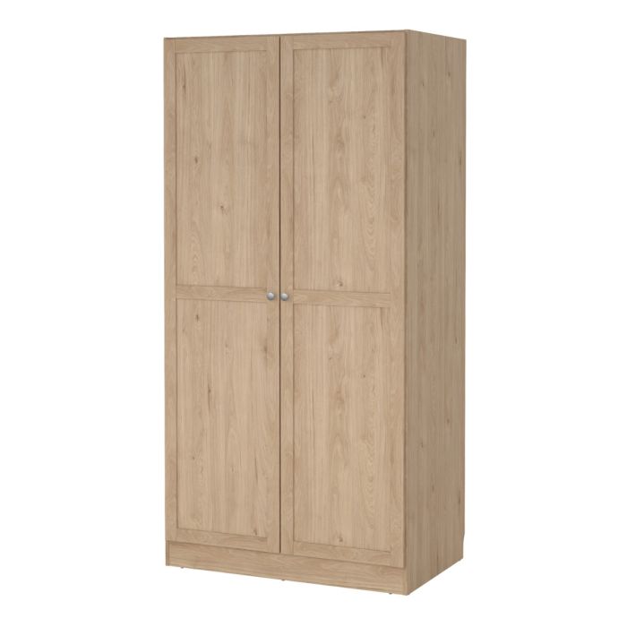 Brande Wardrobe with 2 Frame Doors in Jackson Hickory