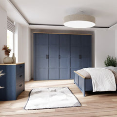 Bohol 5 Door Wardrobe in Riviera Oak/White