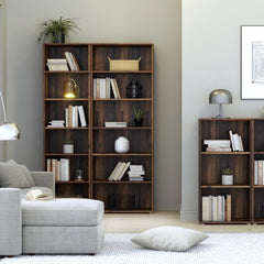 Essential Narrow 5 Shelf Bookcase in Vintage Oak