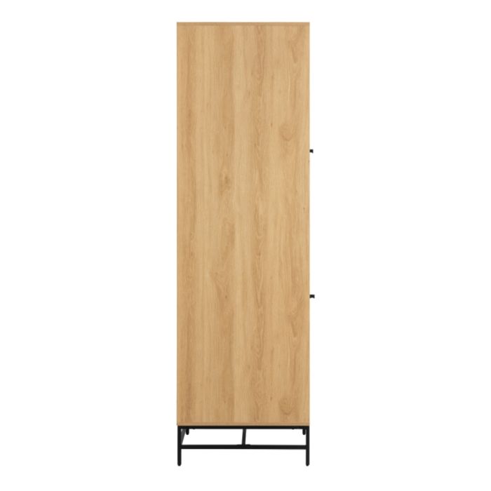 Albany Wardrobe 2 Doors in Oak/Black Legs