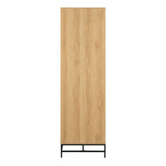 Albany Wardrobe 4 Doors in Black/Oak