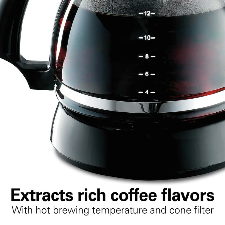 Hamilton Beach® 12 Cup Coffee Maker Glass Carafe Black