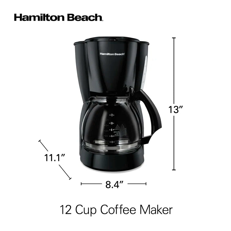 Hamilton Beach® 12 Cup Coffee Maker Glass Carafe Black