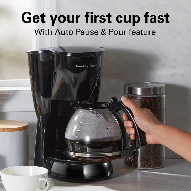 Hamilton Beach® 12 Cup Coffee Maker Glass Carafe Black