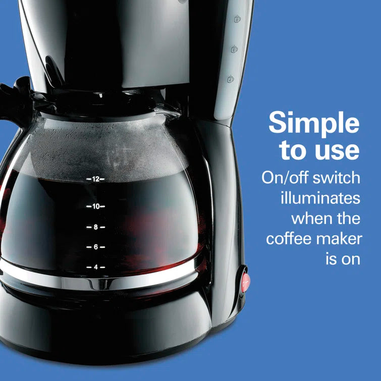 Hamilton Beach® 12 Cup Coffee Maker Glass Carafe Black