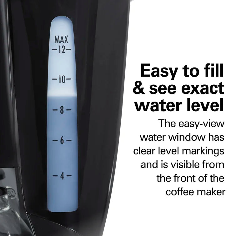 Hamilton Beach® 12 Cup Coffee Maker Glass Carafe Black