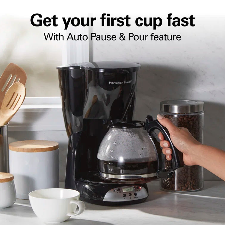 Hamilton Beach® 12 Cup Programmable Coffee Maker Glass Carafe