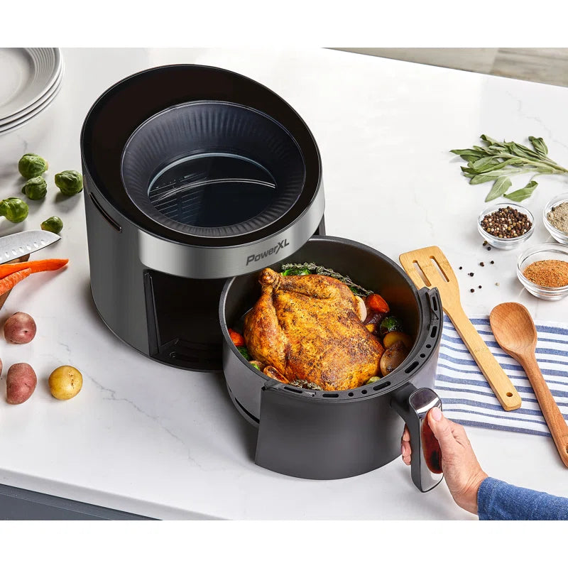 Powerxl Luminex 5.3 Qt Radiant Light Air Fryer, Heats To 400°f In 2.4 Seconds, Auto Shut-off, 12 Quick-touch Presets, Glass Skylight Window