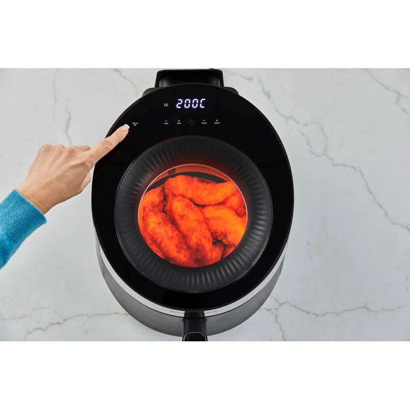 Powerxl Luminex 5.3 Qt Radiant Light Air Fryer, Heats To 400°f In 2.4 Seconds, Auto Shut-off, 12 Quick-touch Presets, Glass Skylight Window
